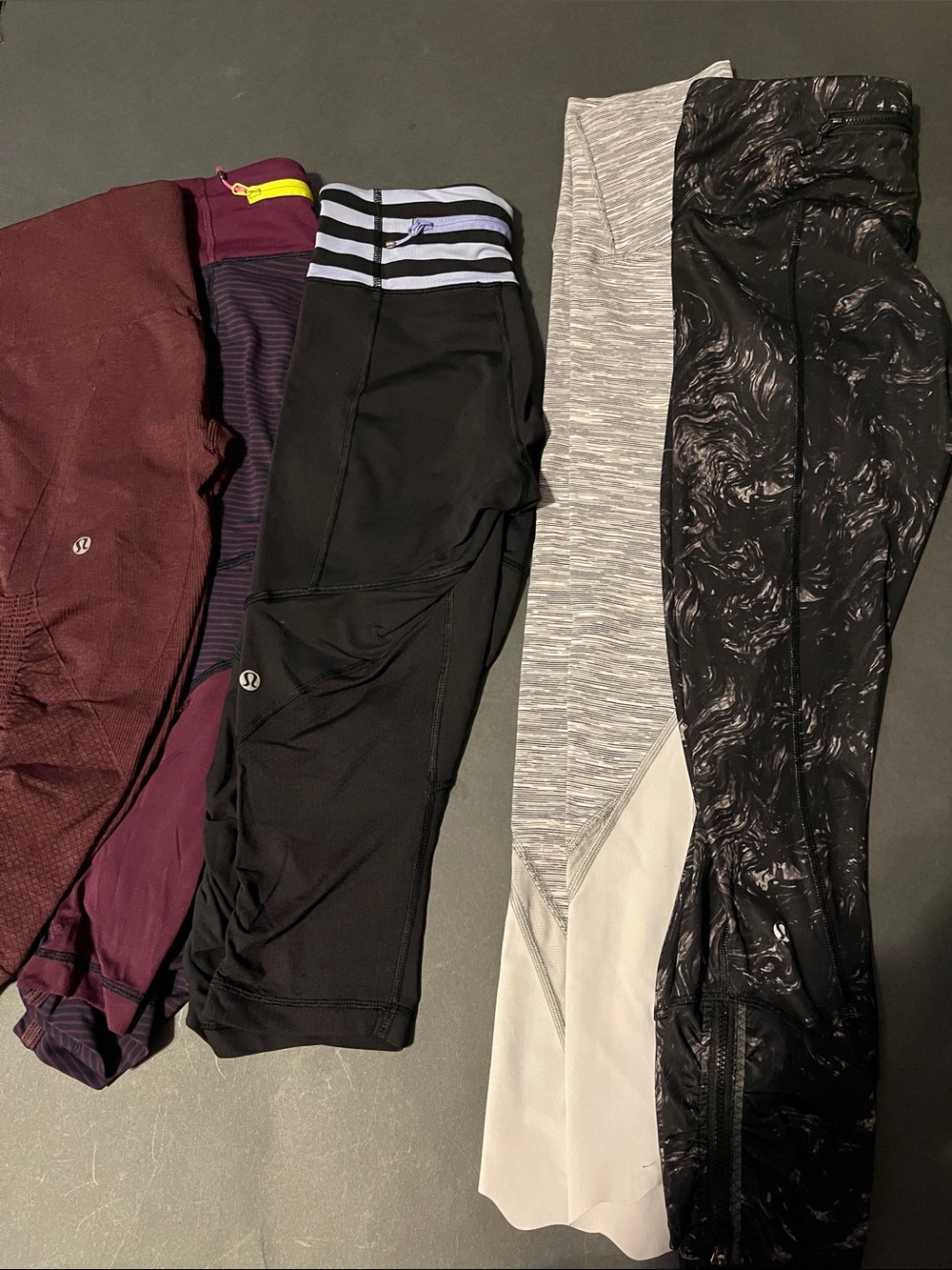 Lululemon athletica Mixed-Print Leggings and Capris Set- Size 4